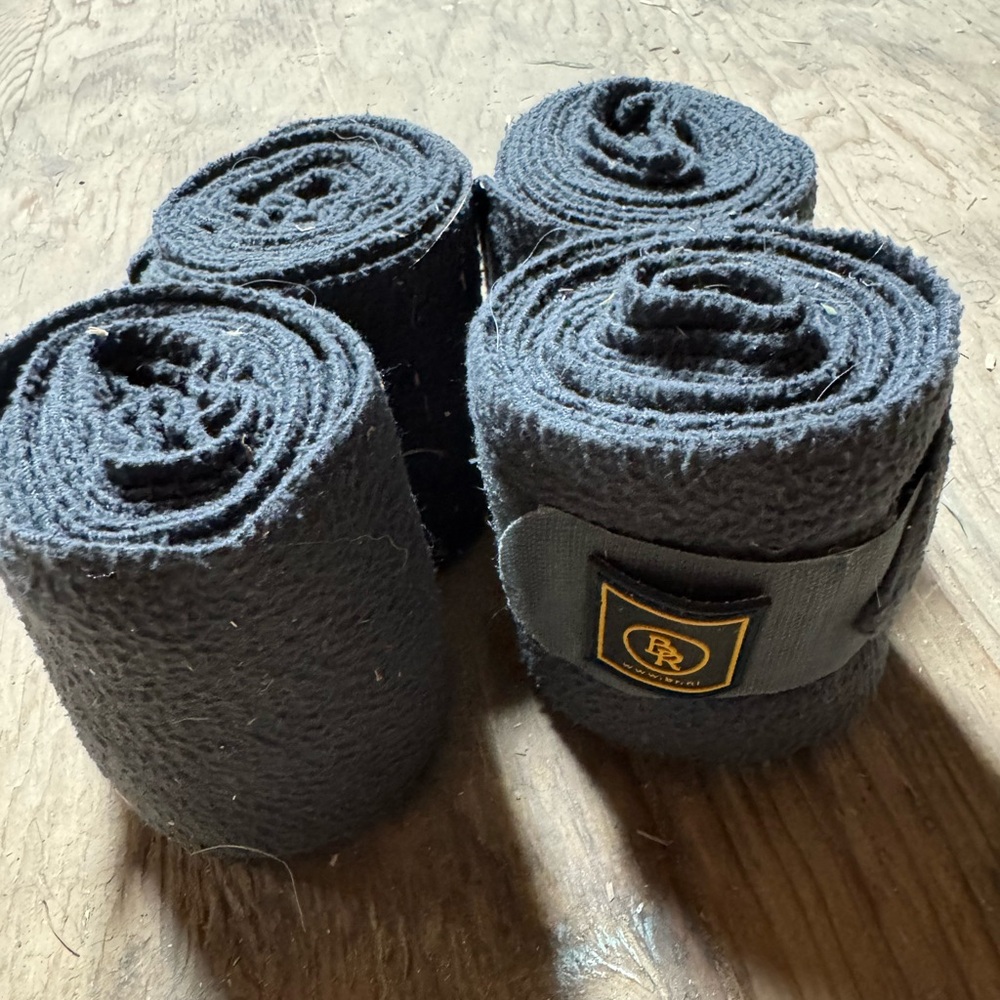 BR Equestrian Gray Horse Full Size Polo Wraps Set